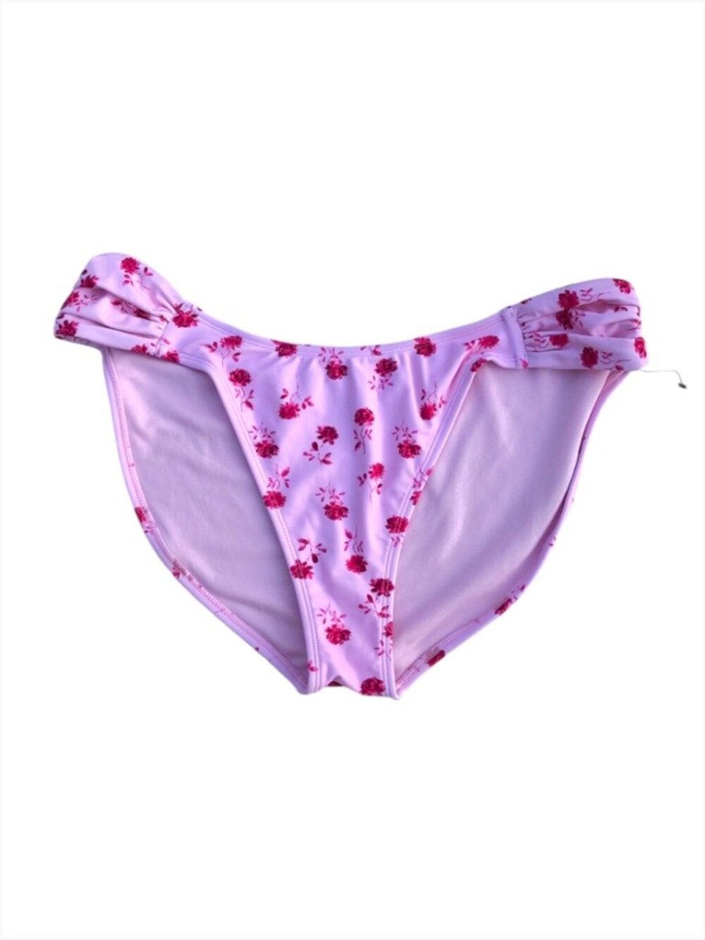 Shade & Shore Women’s Pink Floral Bikini Bottoms, L (12-14)